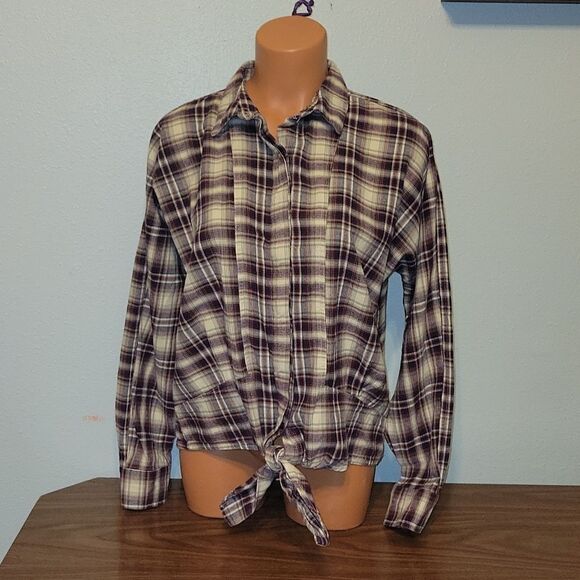 Daytrip Plaid Flannel Shirt/Top sz Small - Picture 1 of 6